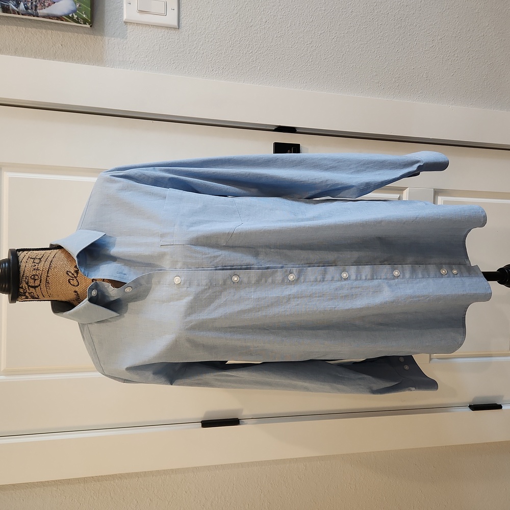 George Classic Fit Long Sleeve Blue Button Down Men's Large